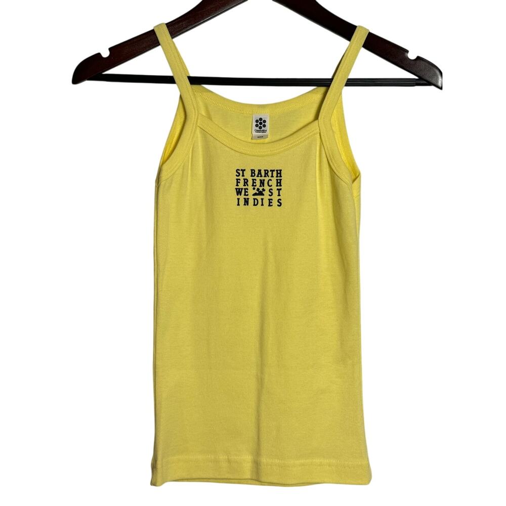 Y2K Barth French West Indies Yellow Tank 2000s American Apparel OS 100% Cotton
